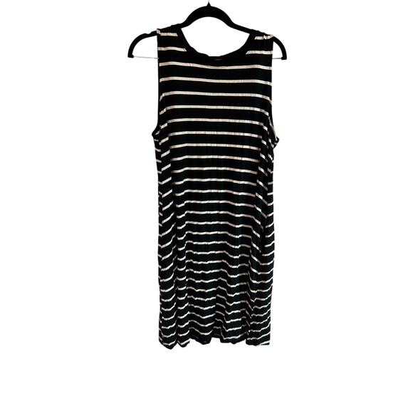 Time and True black and white striped dress XL NWT - Picture 1 of 3
